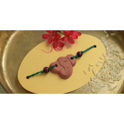 Terracotta ❂ Handmade . Rakhi { g }